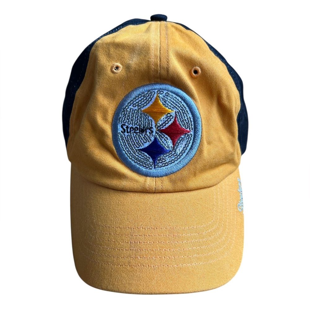 ‘47 Brand Women’s Sequin Pittsburgh Steelers Adjustable Hat, Licensed NFL Hat